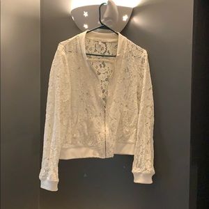 See through lace cardigan